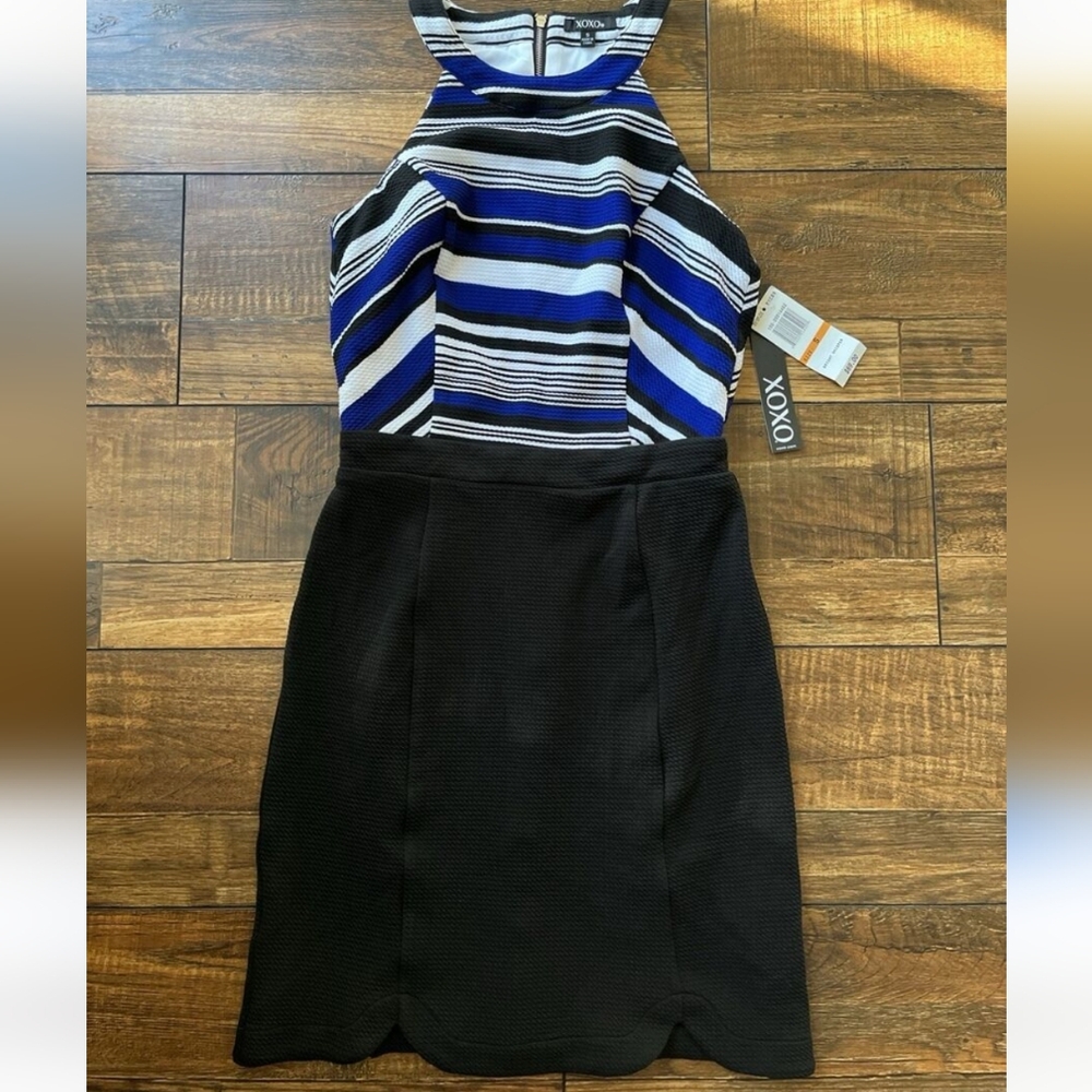 striped halter bodycon dress - Picture 3 of 4